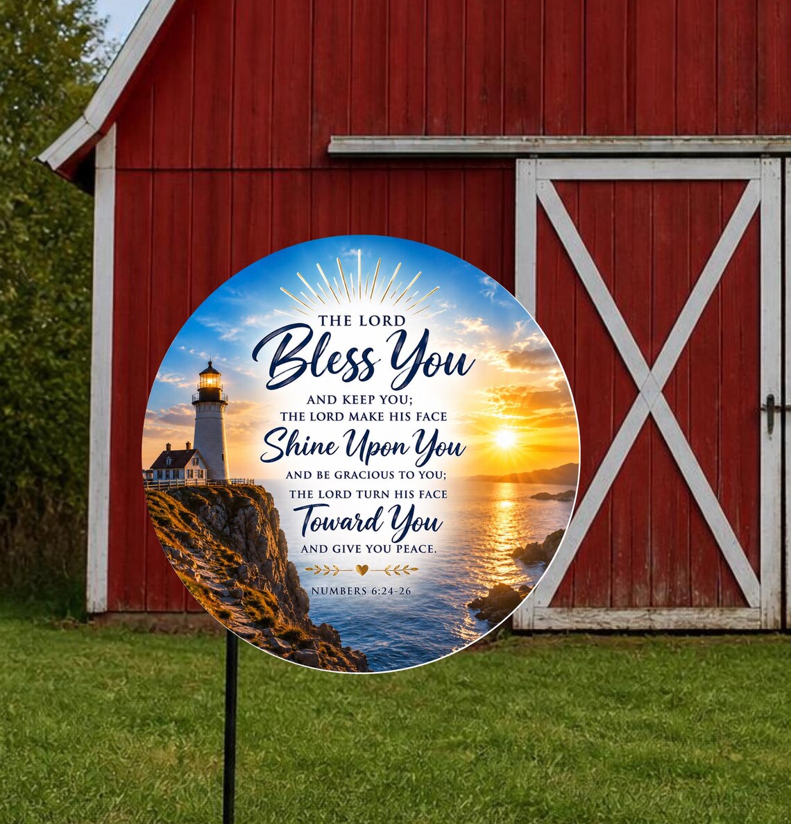 The Blessing wind spinner design with Numbers 6 Scripture by 512 Inspired Designs